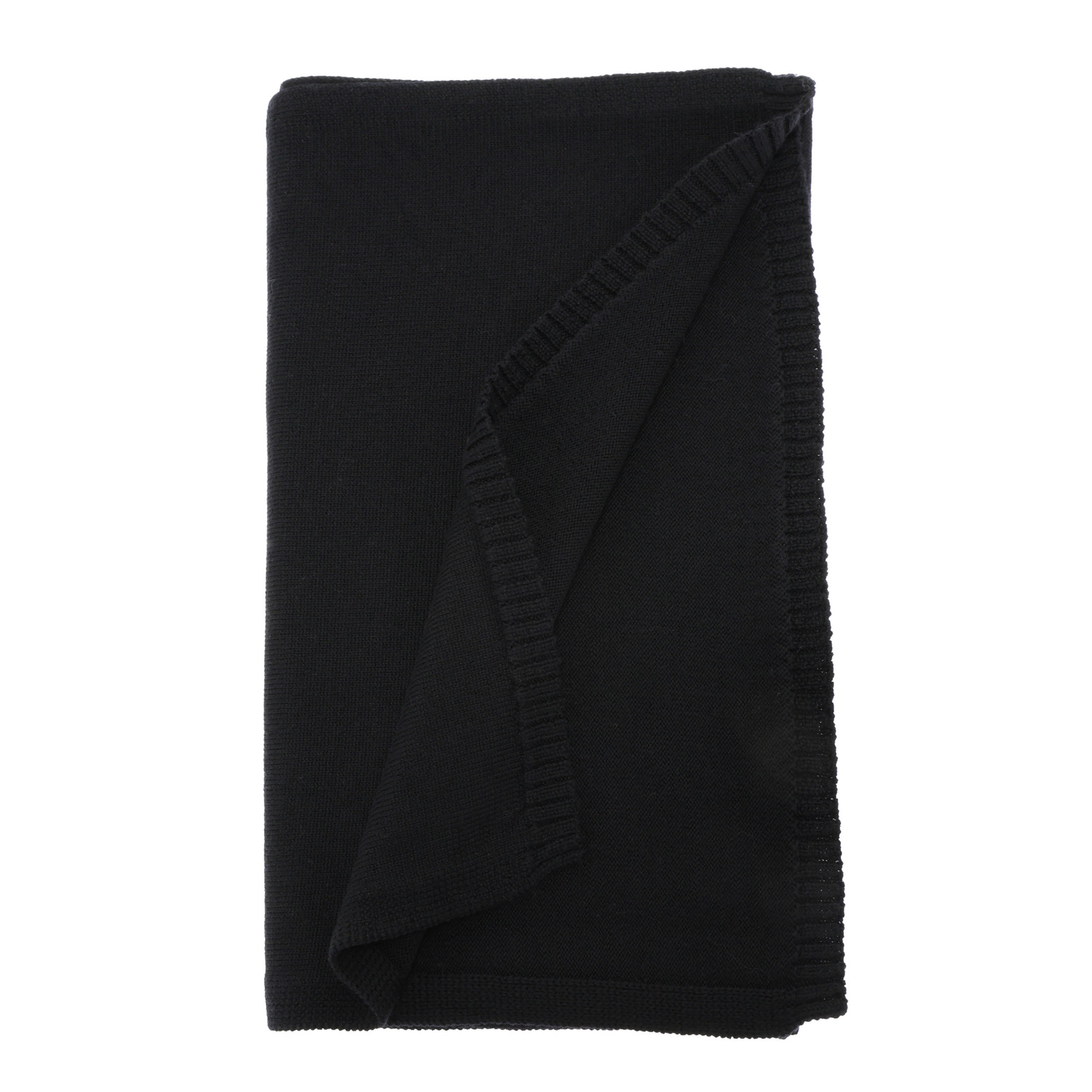 Női téli sál, fekete, 100% merinó gyapjú, Elonia