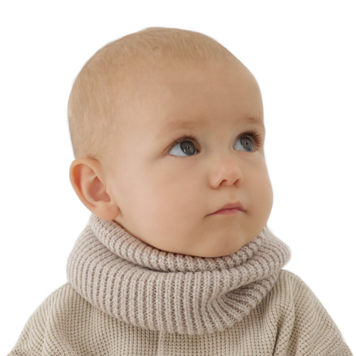 Gyermek téli kémény rózsaszín 100% gyapjú extrafine merino Vanília