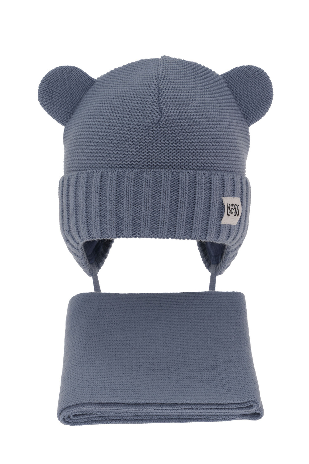 Fiú szett: téli sapka és sál kék Luciano