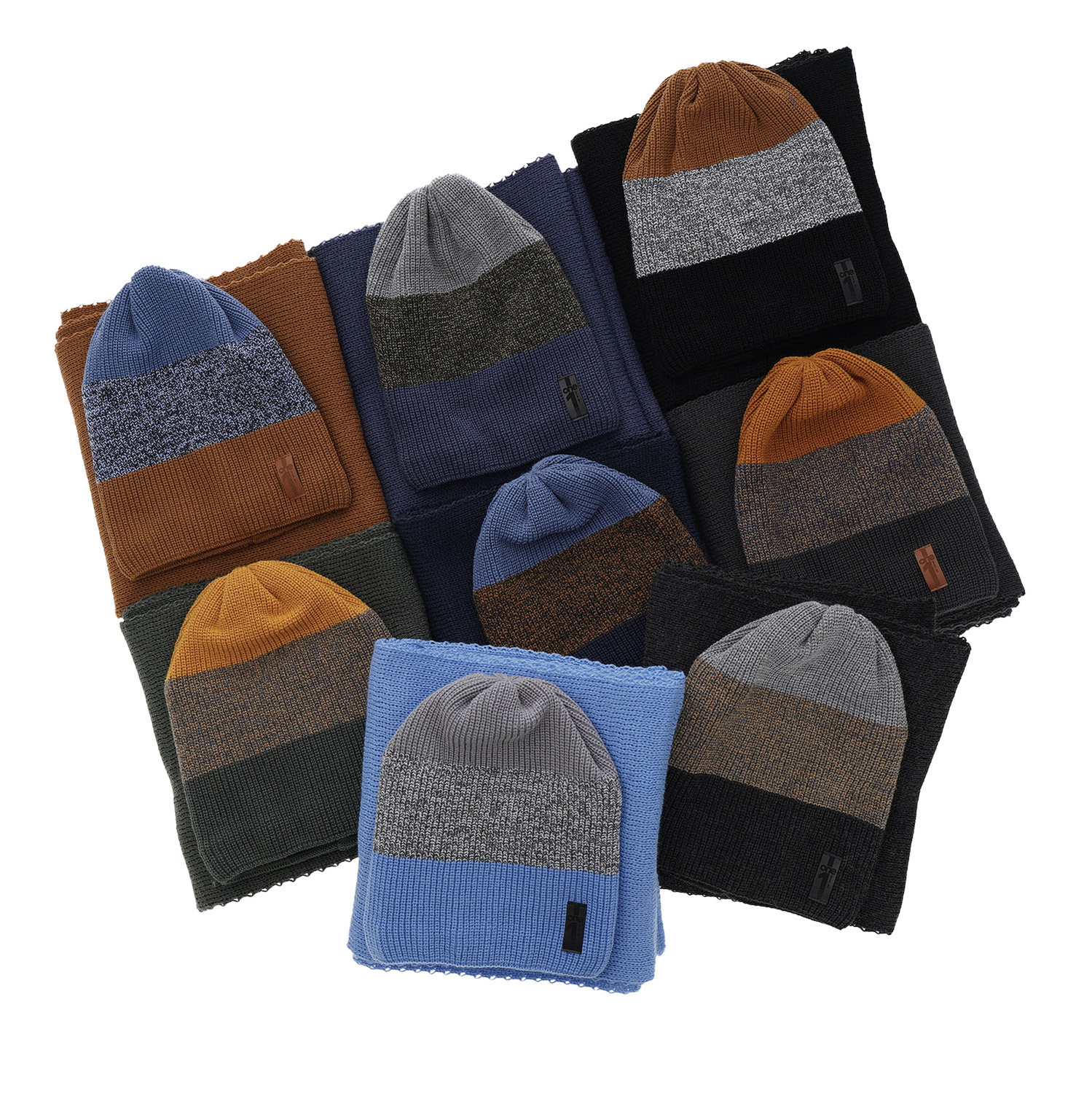 Fiú téli szett: sapka és sál kék Sonik