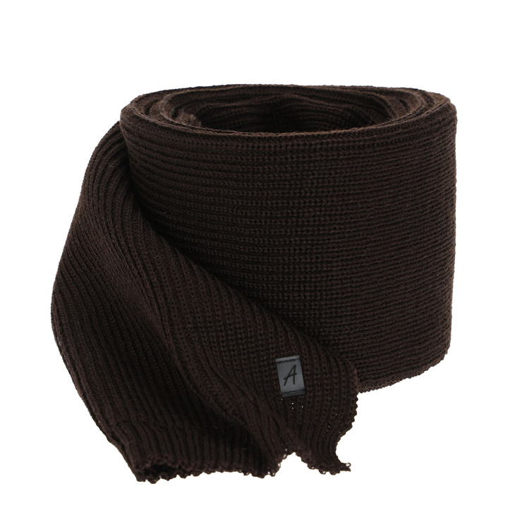 Férfi téli sál, barna, merinó gyapjúval Algor
