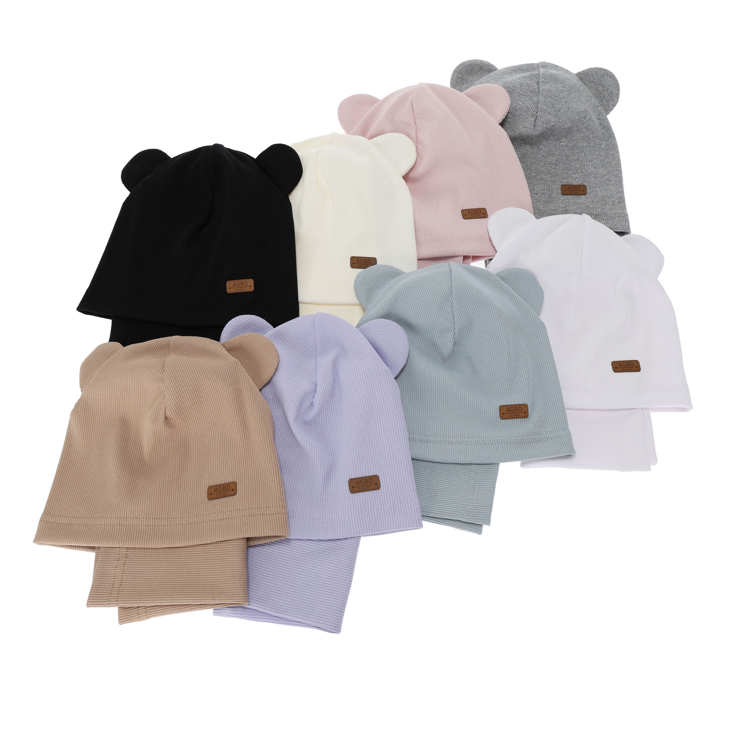 Kislány tavaszi-őszi sapka és nyakmelegítő szett, pamuttal, szürke Georgea