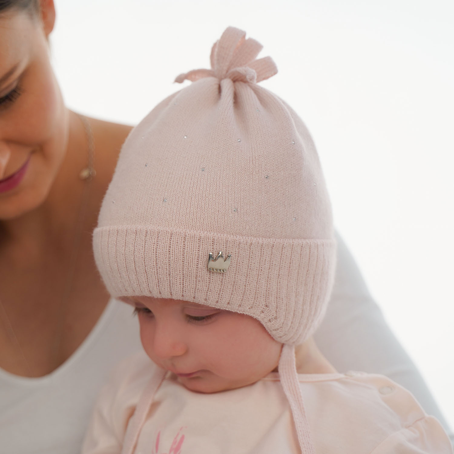 Lány őszi/tavaszi sapka rózsaszín megkötős Oliwka