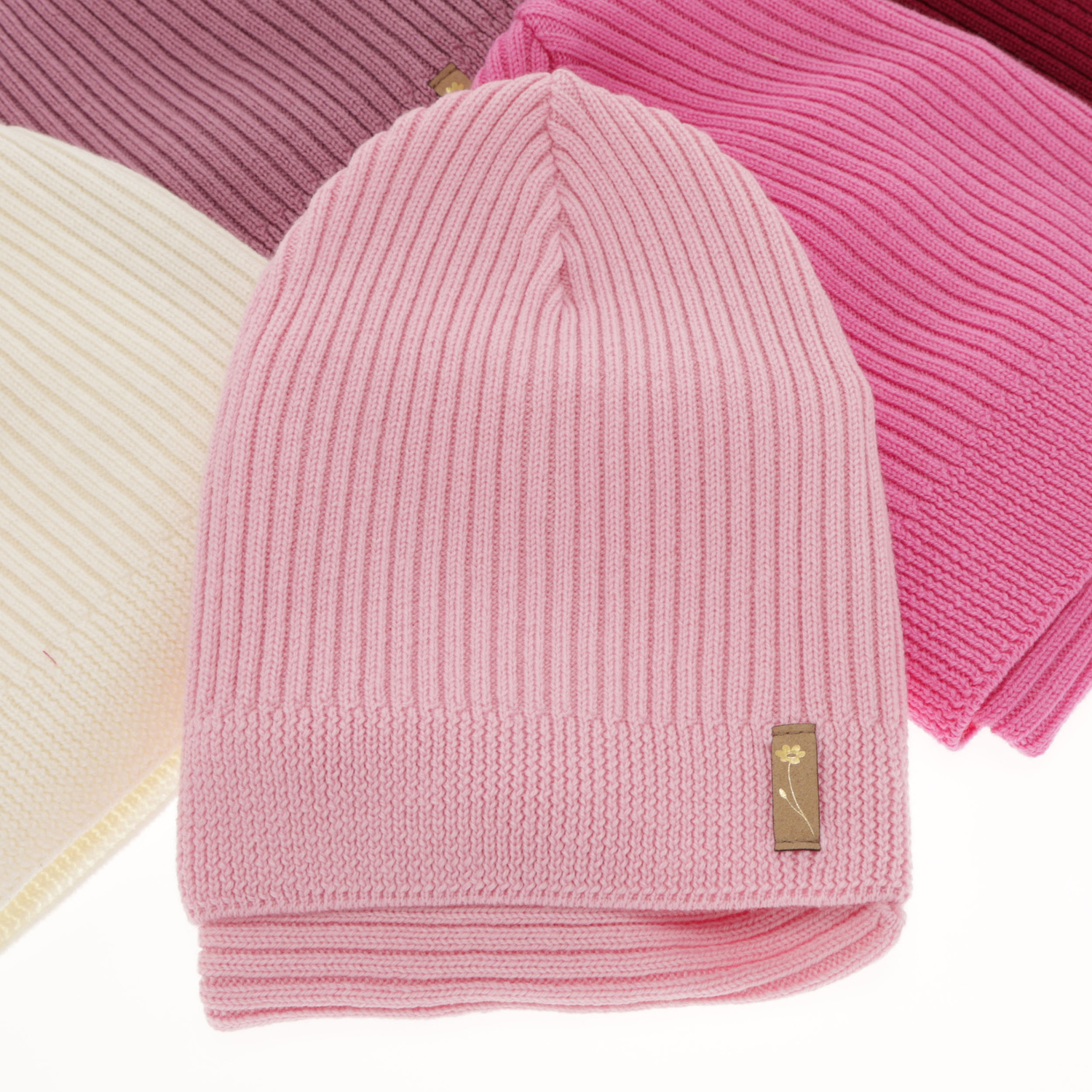 Őszi/tavaszi szett lányoknak: sapka és sál rózsaszín 100% gyapjú extrafine merinó Chelsie