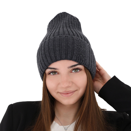 Női téli sapka bordó 100% extrafine merino gyapjú Ariga