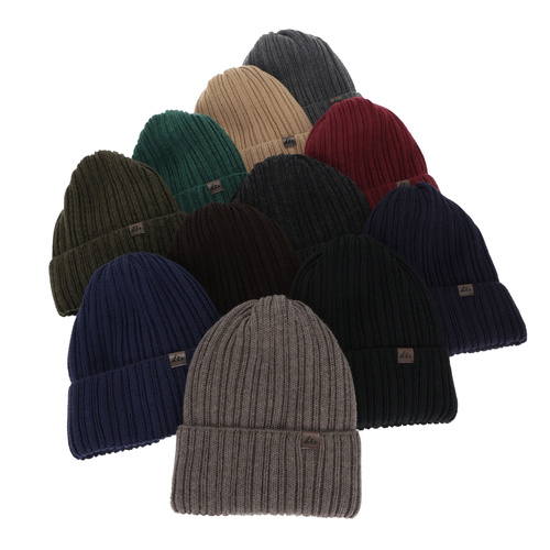 Férfi téli sapka, barna, merinó gyapjúval, Huno