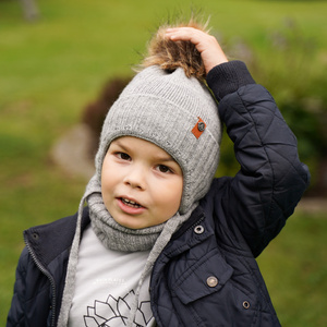 Fiú téli szett: sapka és kék csősál Dominik