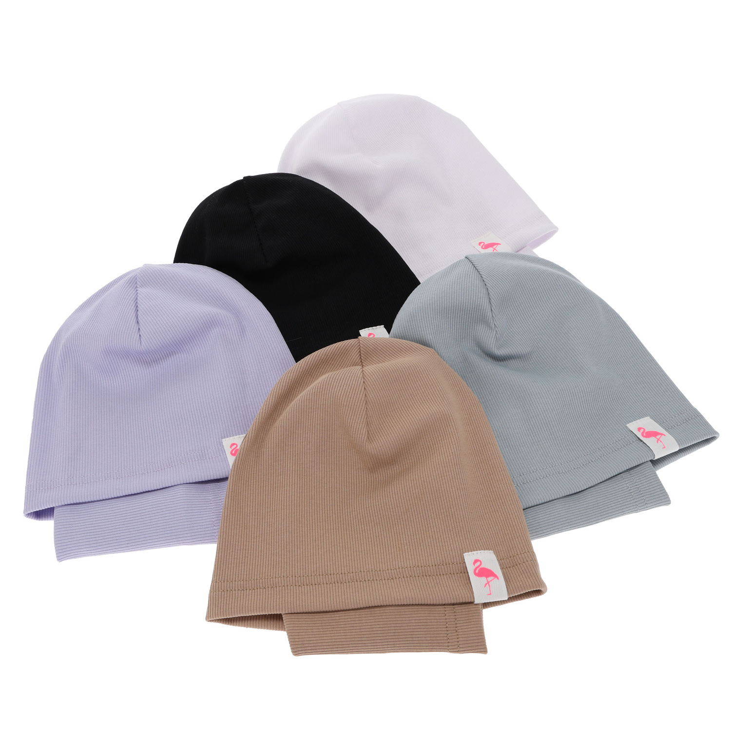 Őszi/tavaszi készlet kislányoknak: pamut sapka és sál, bézs, Rumilla