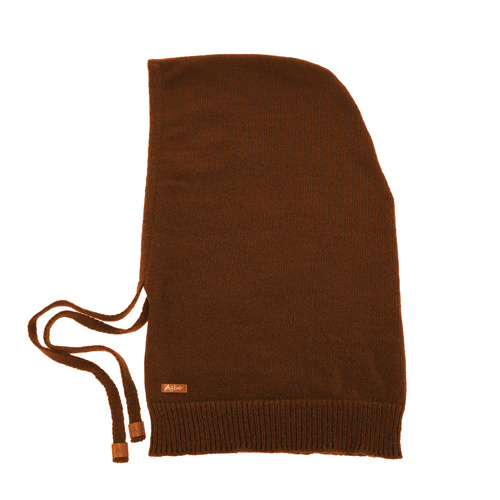 Női téli balaclava, barna, merinó gyapjúval, Elizabeth