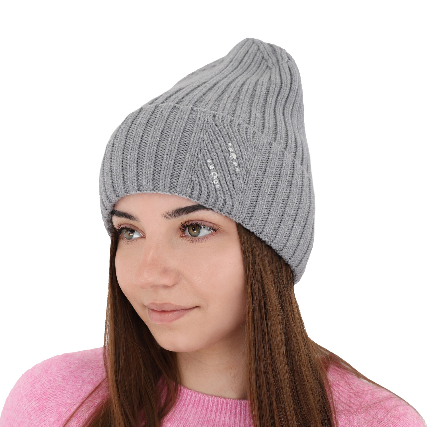 Női téli sapka bordó 100% extrafine merino gyapjú Ariga