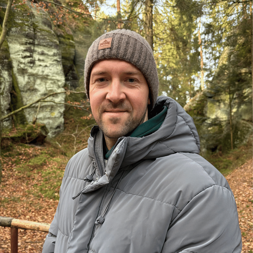 Férfi téli sapka barna Benet