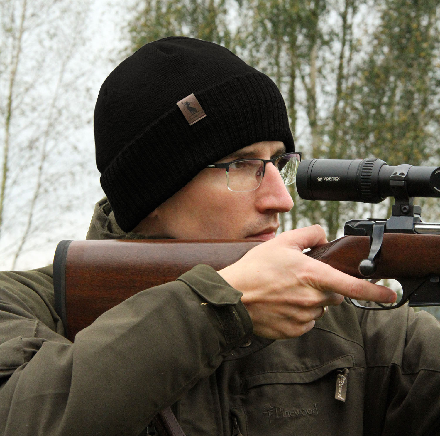 Férfi téli sapka barna merinó gyapjúból Hogan