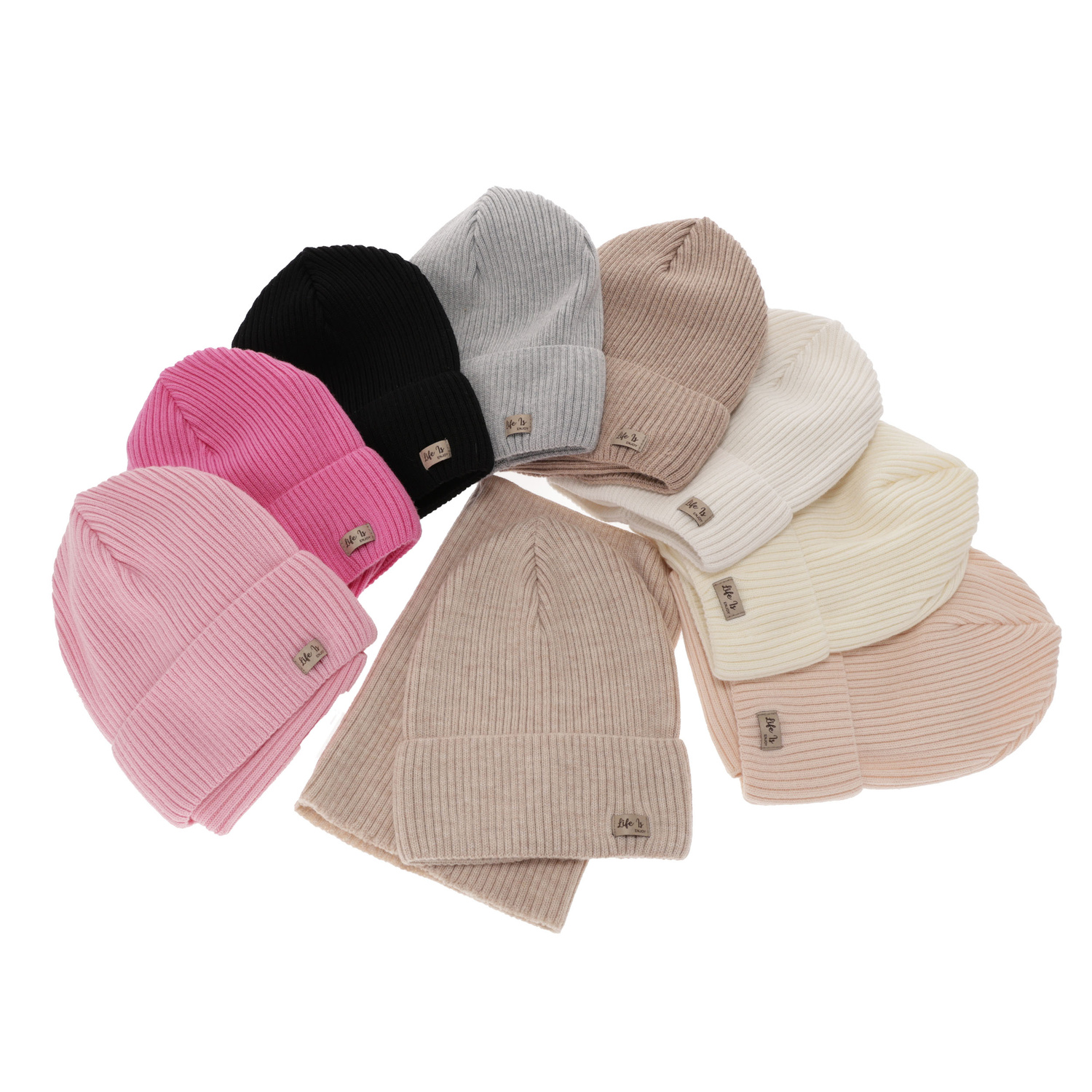 Őszi/tavaszi szett lányoknak: sapka és sál rózsaszín 100% gyapjú extrafine merinó Itra