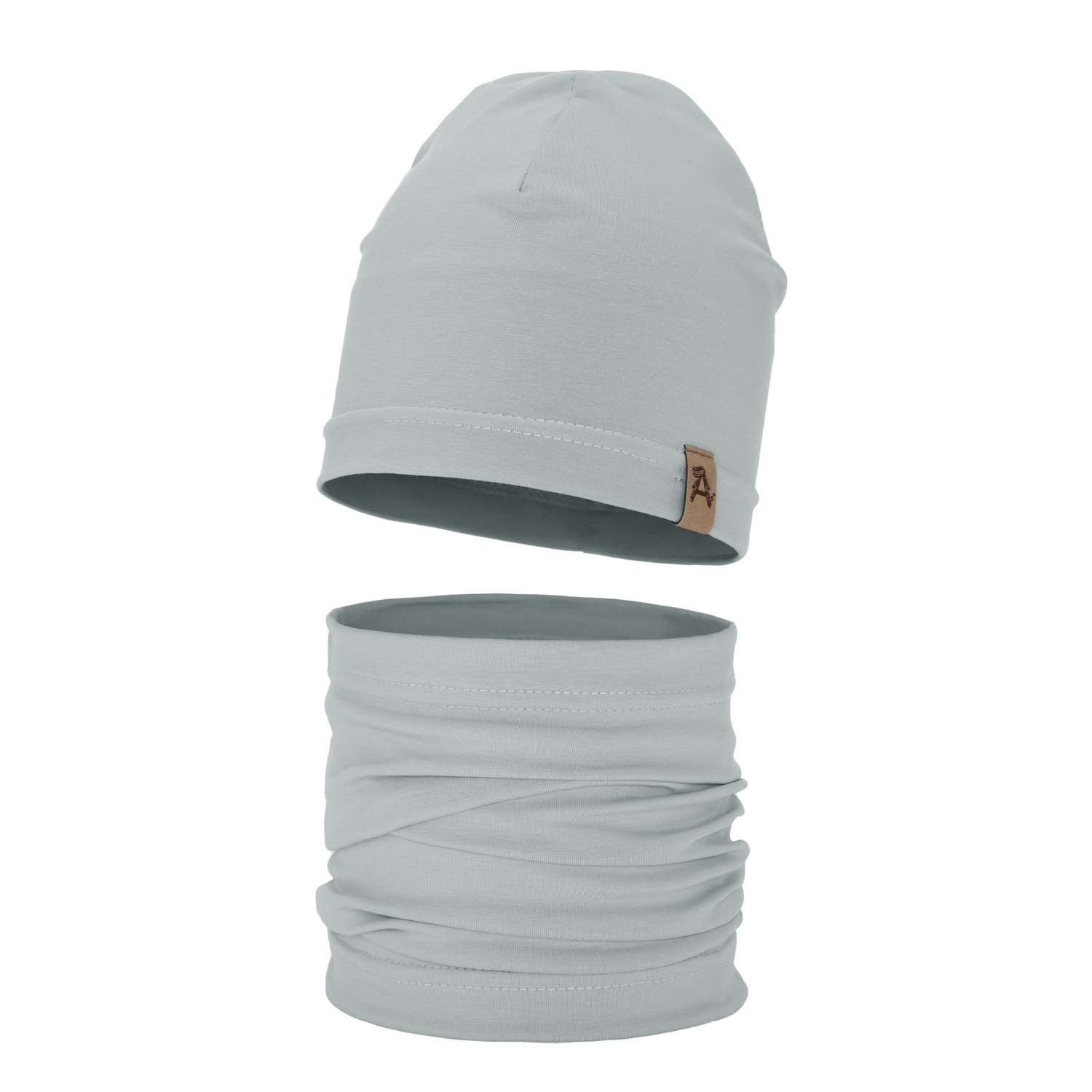 Őszi/tavaszi szett fiúknak: pamut sapka és csősál szürke Griffin