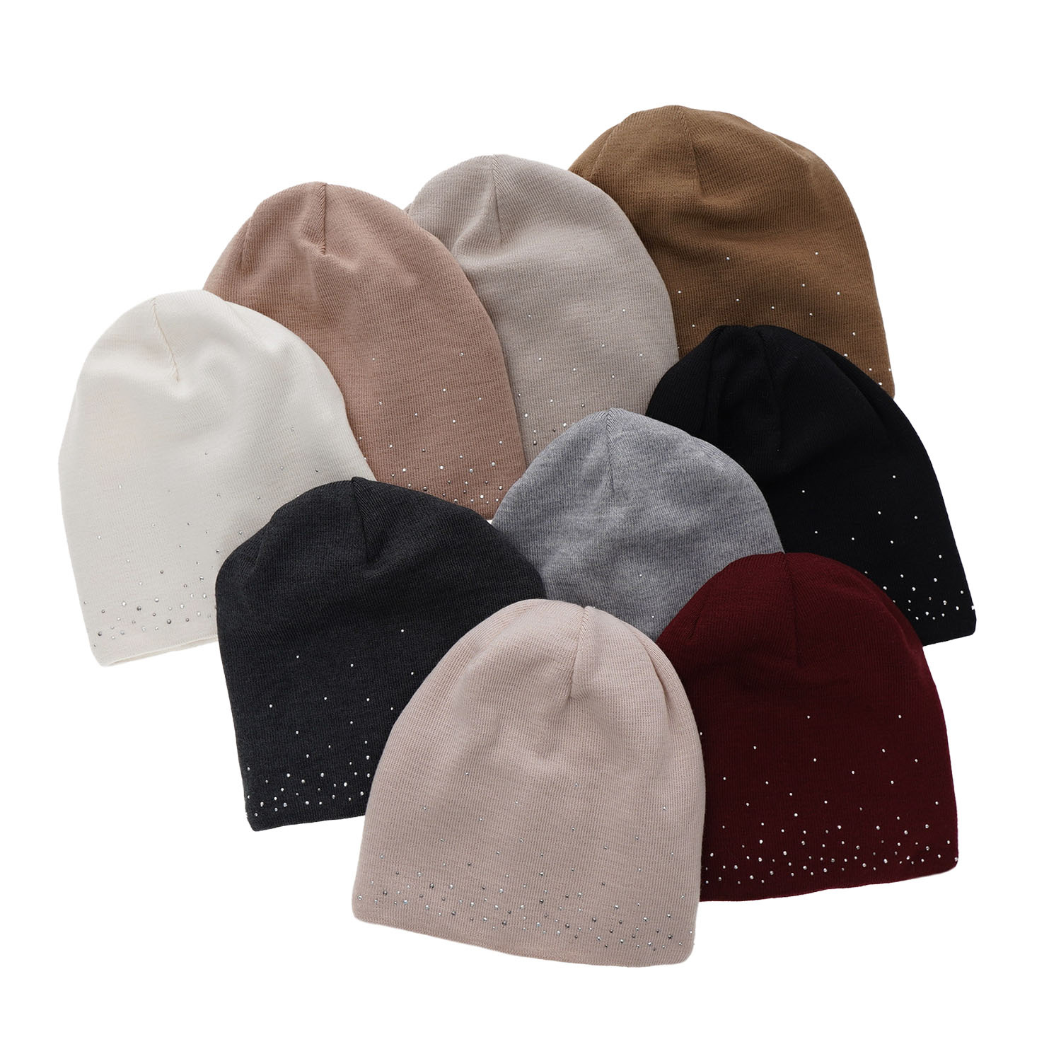 Női téli sapka bézs merinó gyapjúból Minerwa