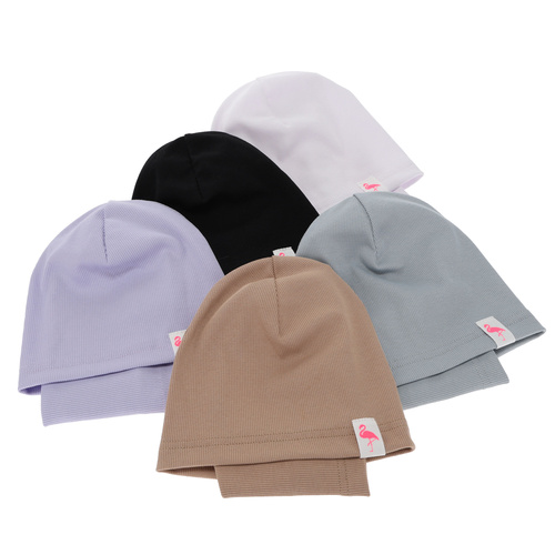 Őszi/tavaszi készlet kislányoknak: pamut sapka és sál, lila, Rumilla