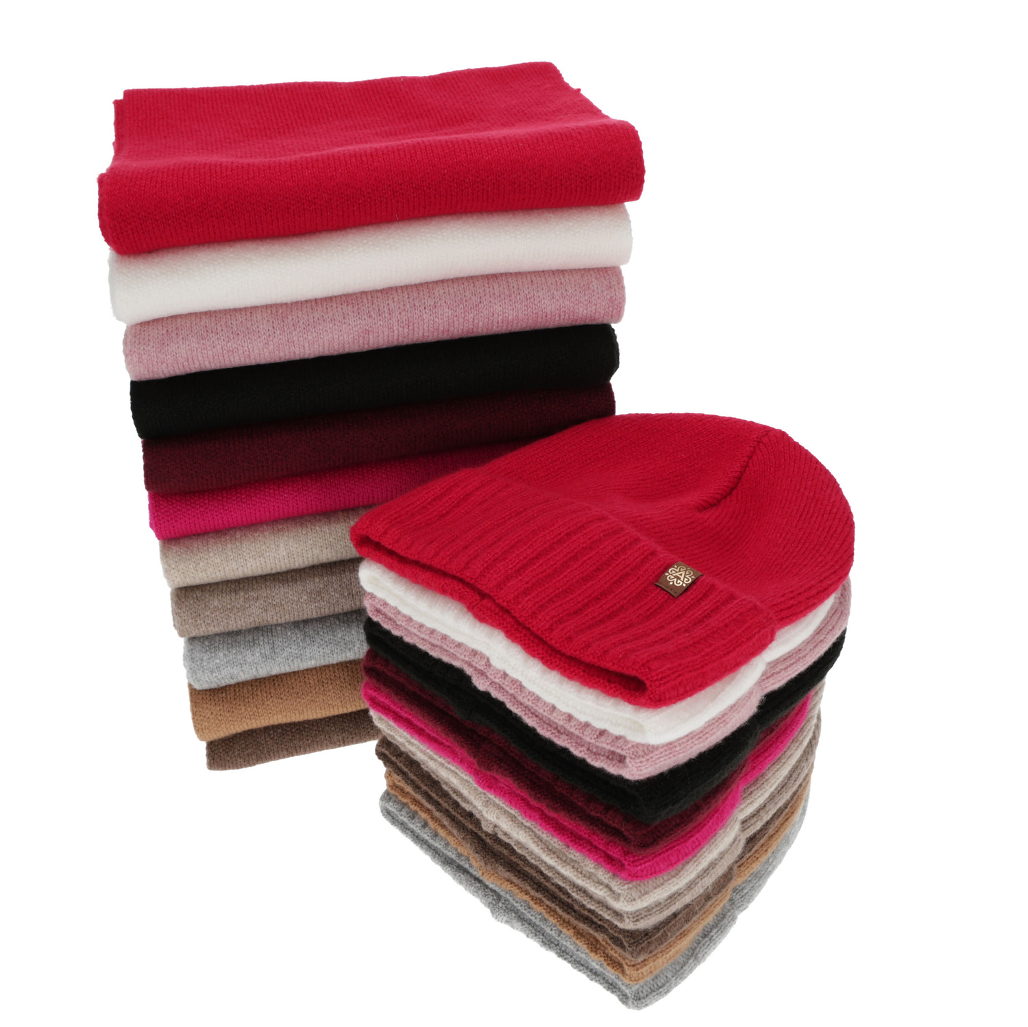 Női téli sapka és sál szett, amarant, Shasta