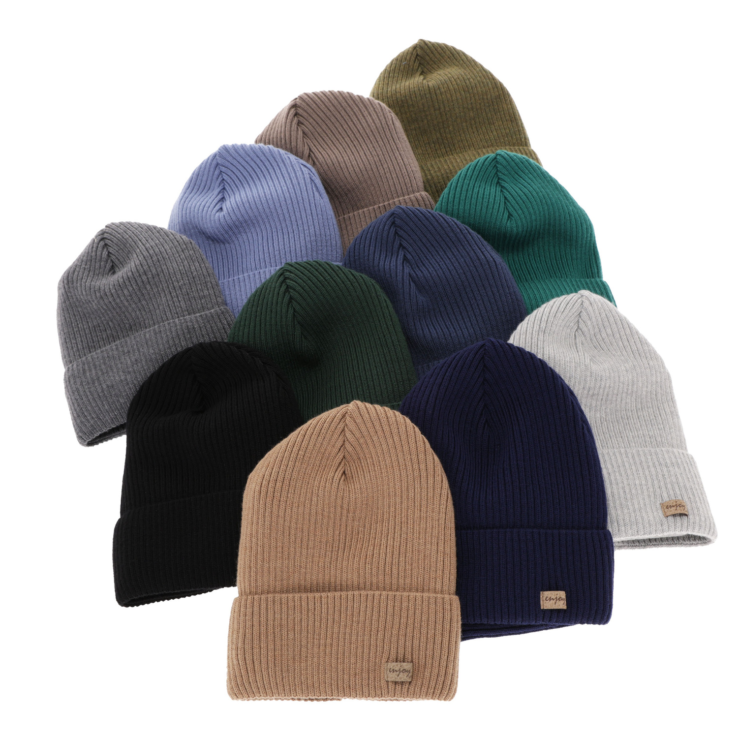 Kisfiú tavaszi-őszi sapka és nyakmelegítő szett, sötétbézs, 100% merinó gyapjú, Intro