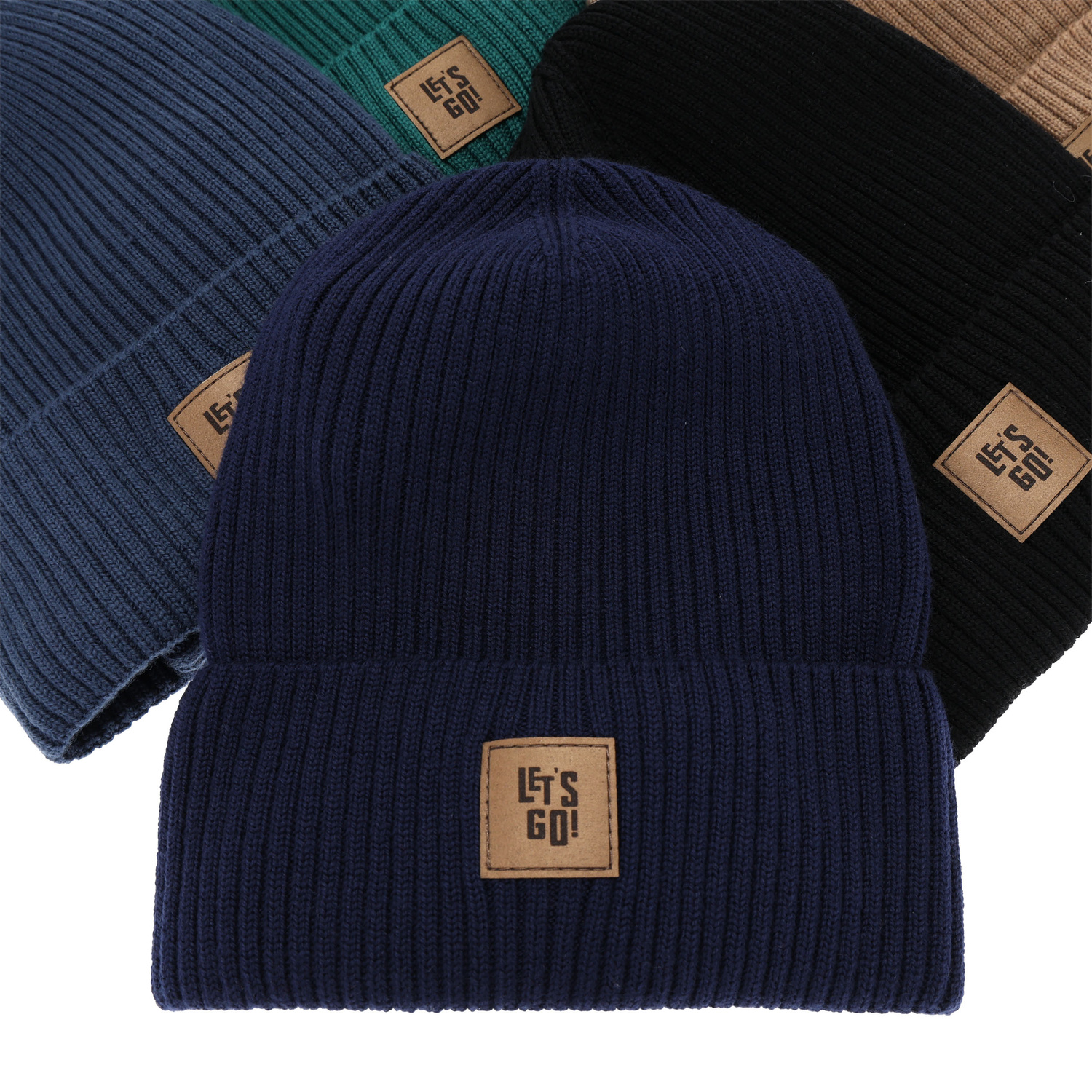 Fiú sapka és kémény, őszi, tavaszi zöld szett 100% gyapjú merinó Vanto