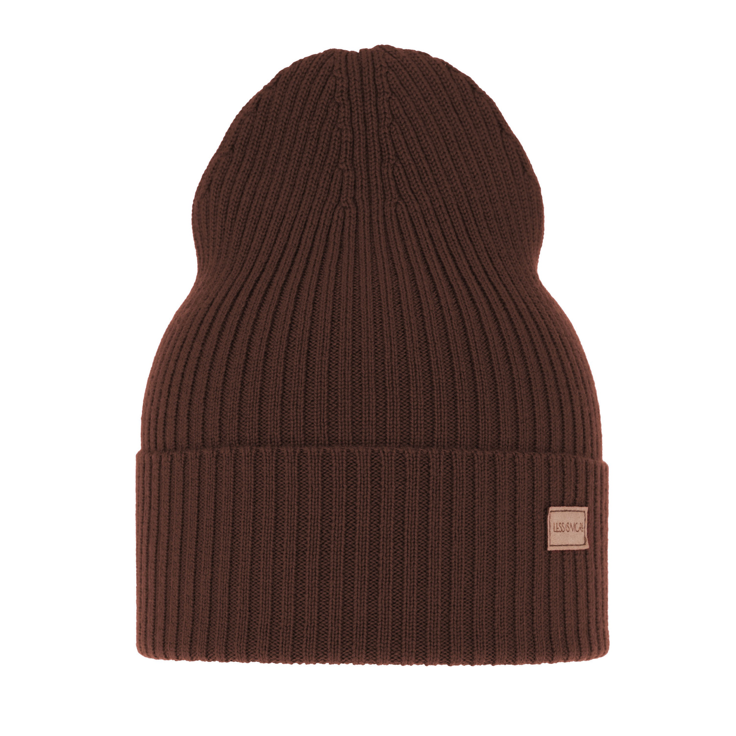 Női téli-tavaszi sapka, barna, 100% merinó gyapjú, Sophie