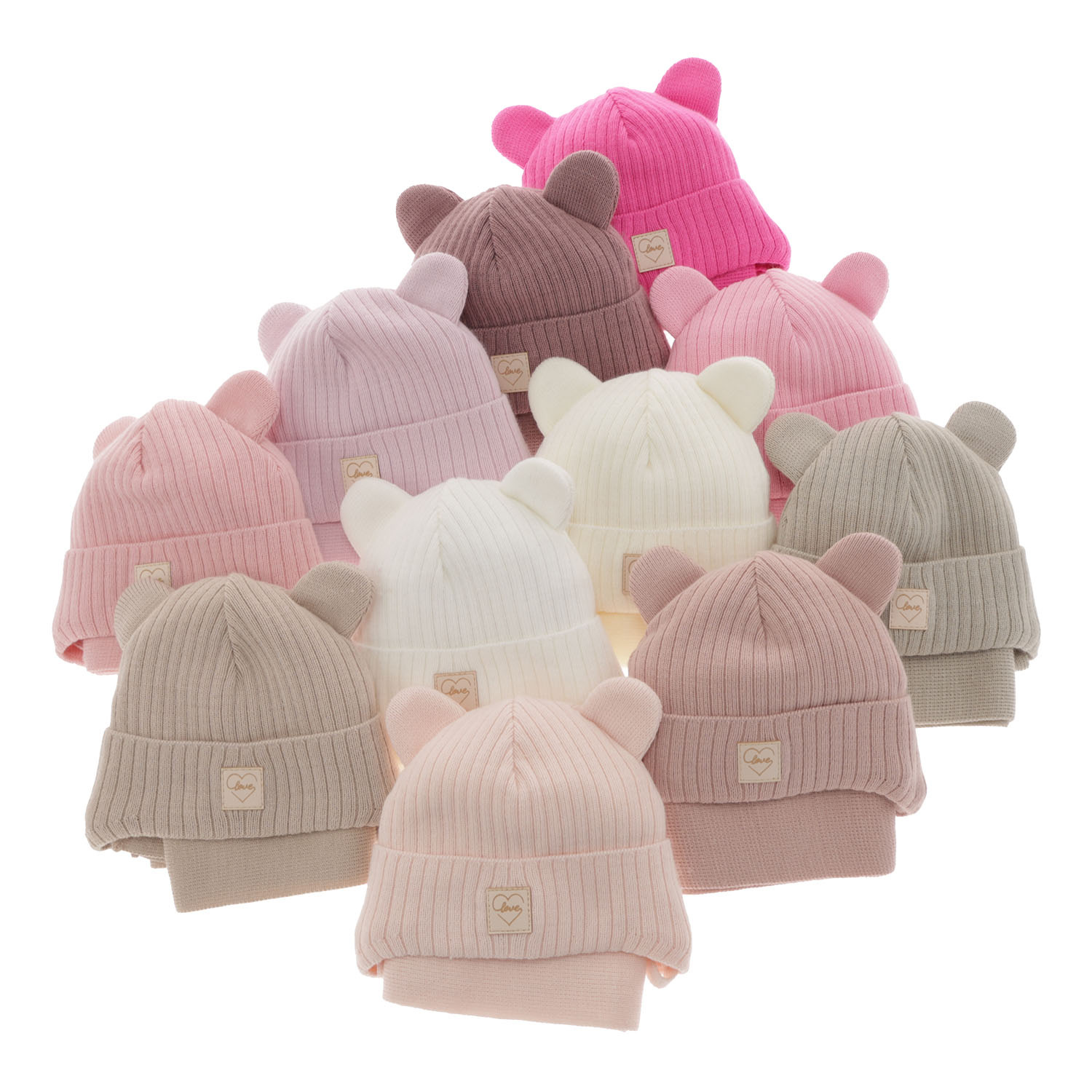 Lányok téli szettje: sapka és sál rózsaszín Antola