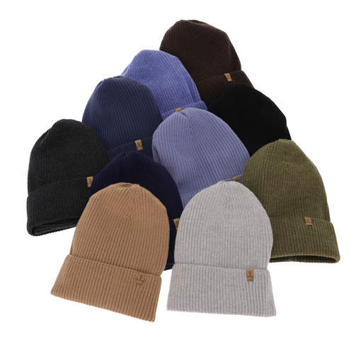 Fiú sapka és kémény, őszi/tavaszi kék szett 100% gyapjú extrafine merinó Lemas