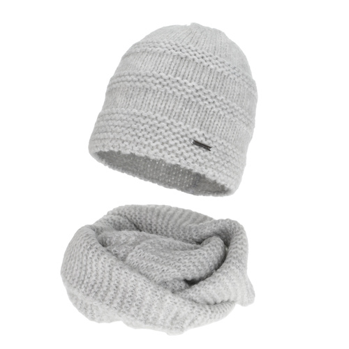 Téli sapka és nyakmelegítő szett, téli, rózsaszín, merinó gyapjúval, Driva