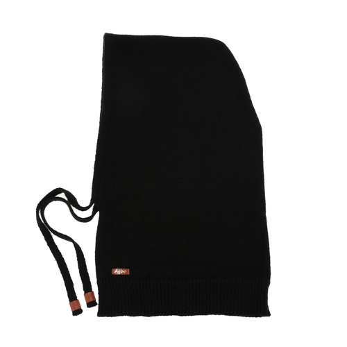 Női téli balaclava, fekete, merinó gyapjúval, Elizabeth