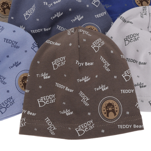 Pamut bébi sapka őszi/tavaszi barna Tedi