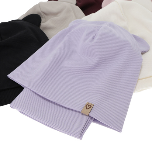 Kislány tavaszi-őszi sapka és nyakmelegítő szett, pamut, sötétbarna, Luminia