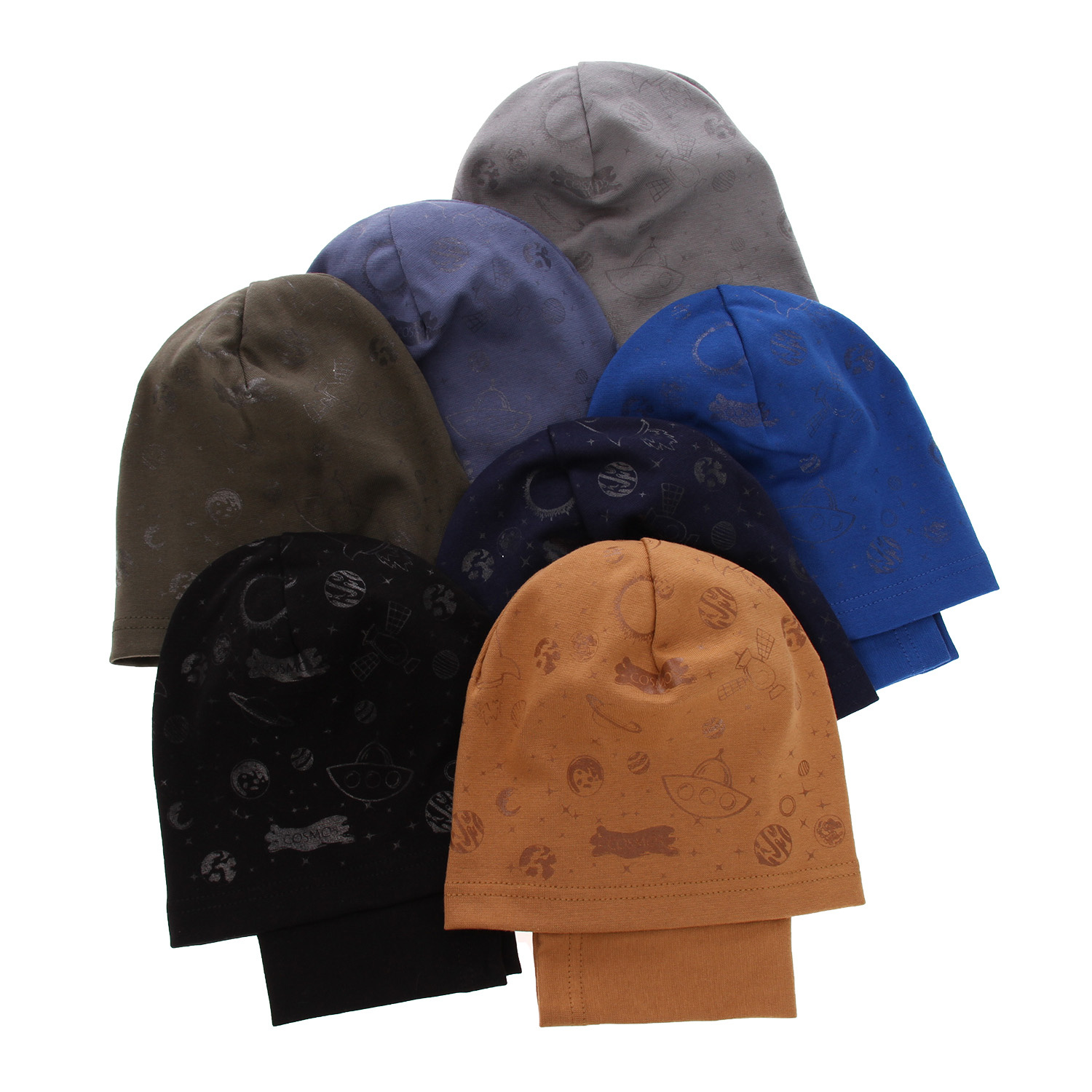 Őszi/tavaszi szett egy fiúnak: sapka és kémény pamut szürke Kosmos