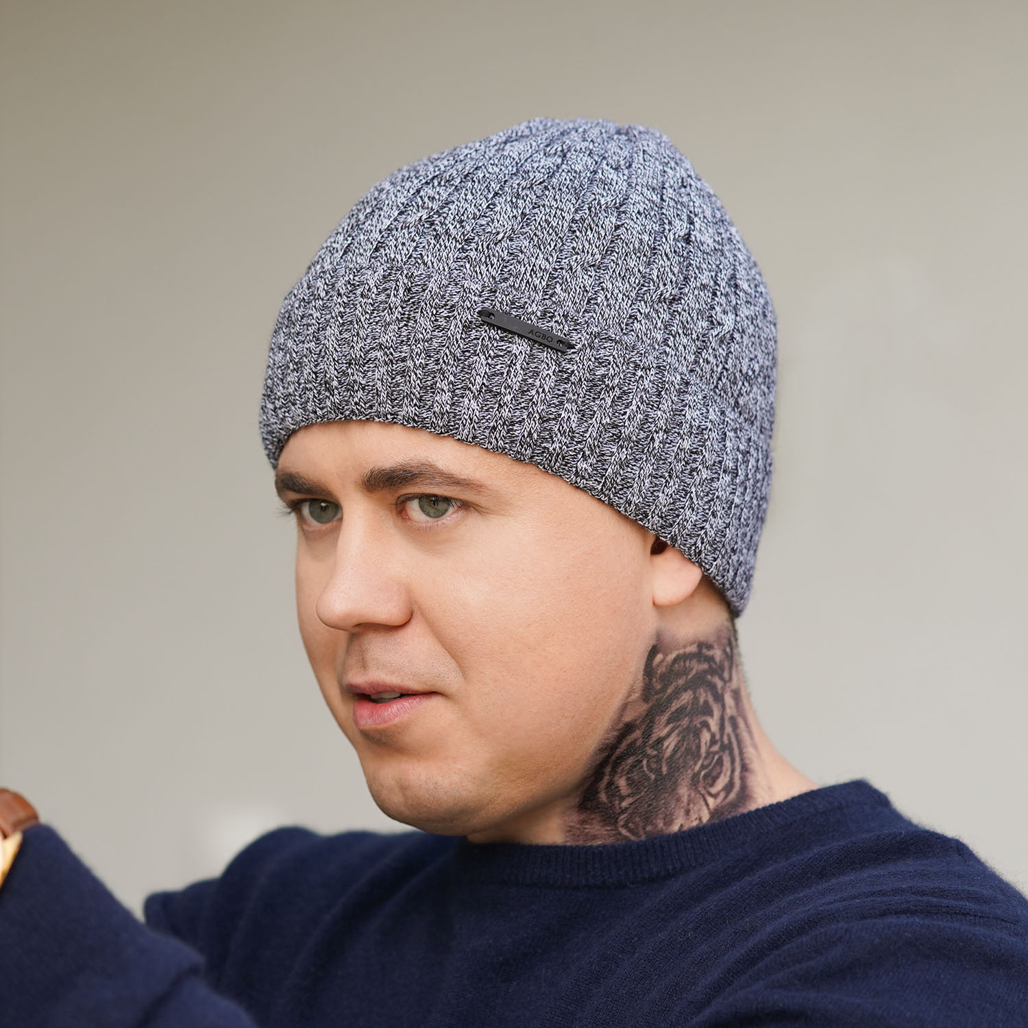 Férfi téli sapka, sötétszürke Mishel