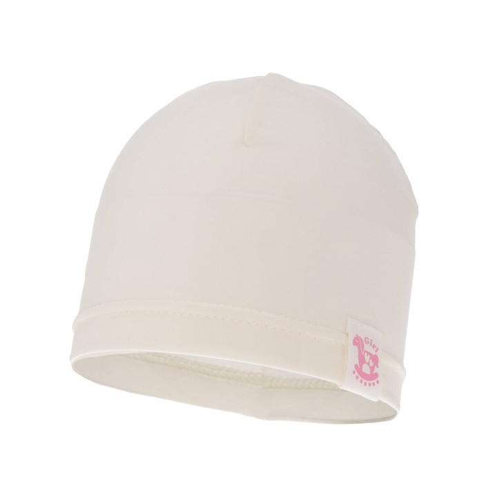 Pamut őszi/tavaszi sapka lányoknak krémszínű Mia