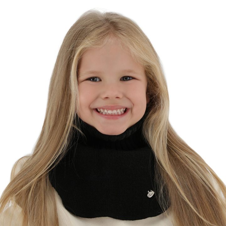 Lány téli garbó fekete Pixi