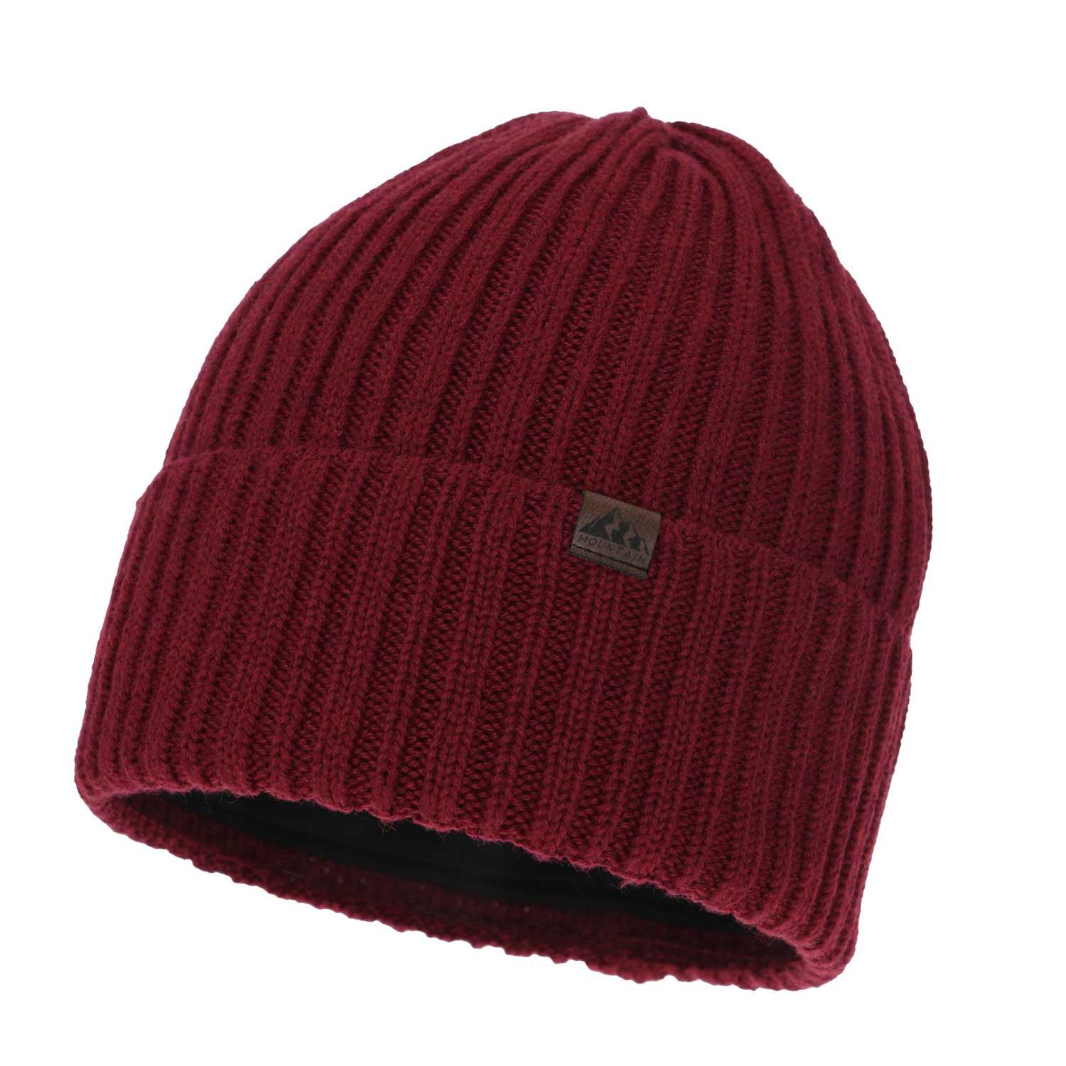 Férfi téli sapka, bordó, merinó gyapjúval, Huno