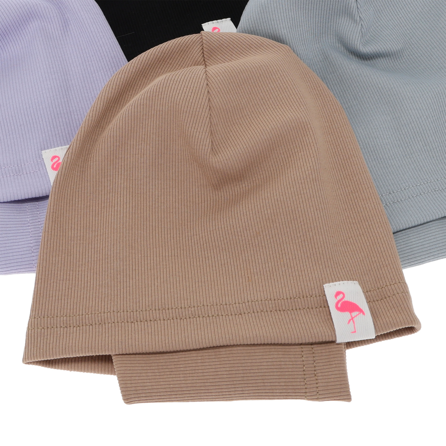 Őszi/tavaszi készlet kislányoknak: pamut sapka és sál, bézs, Rumilla