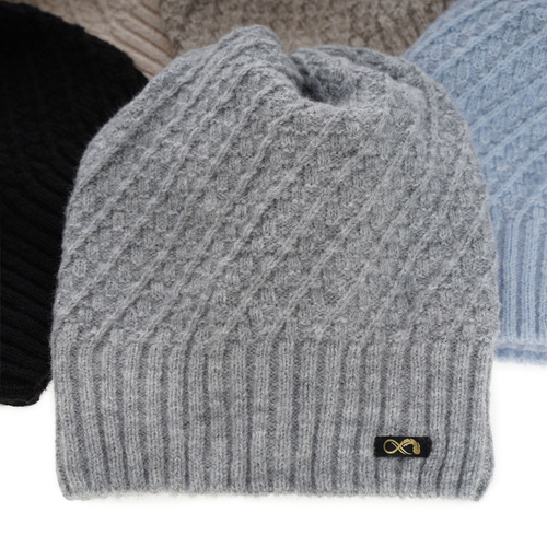 Női téli sapka merinó gyapjúból mézszínű Misha