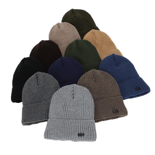 Férfi téli sapka, szürke, merinó gyapjúval, Jeffrey