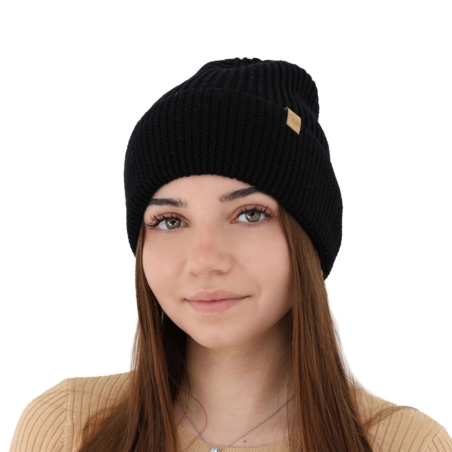 Női téli sapka bézs színű 100% extrafine merino gyapjúból Isla