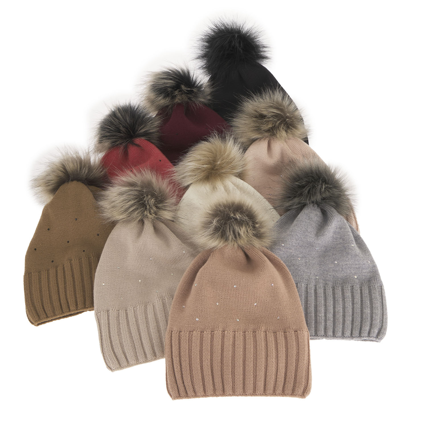 Női téli sapka krémszínű merinói gyapjúból Malga