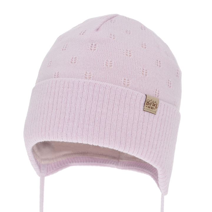 Kislány őszi-tavaszi sapka, lila, megkötős, Froya