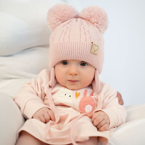 Téli lány szett: sapka és sál tevebarna Rozi