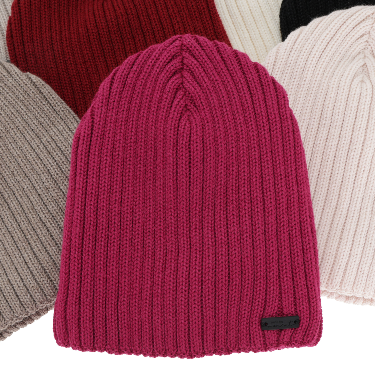 Női téli sapka, rózsaszín, merinó gyapjúval, Soletta