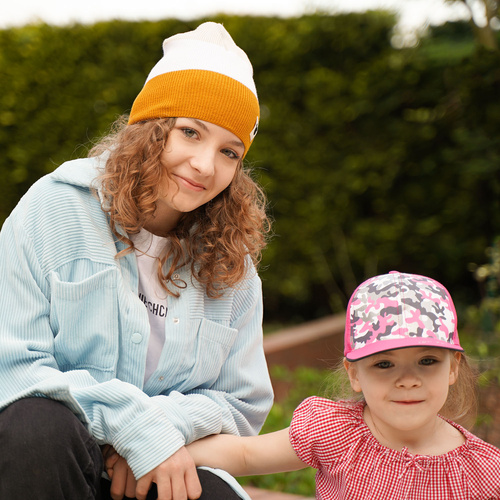 Lány őszi/tavaszi szett: sapka és, pamuttal, szürke csősál Eureka.