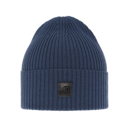 Tavaszi-téli férfi kék sapka 100% extra finom merino gyapjú Matias