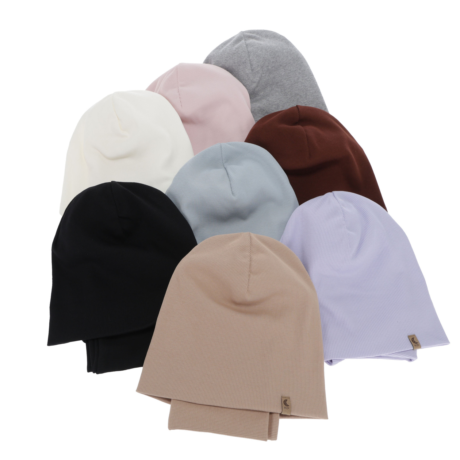 Kislány tavaszi-őszi sapka és nyakmelegítő szett, bézs, pamut, Bravura