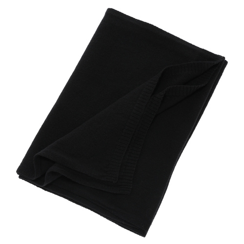 Női téli sál, fekete, merinó gyapjú kasmírral, Irenia