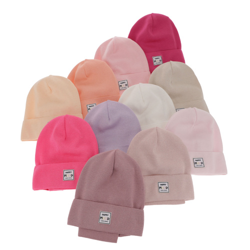 Őszi/tavaszi készlet lányoknak: sapka és nyakmelegítő, pamuttal, rózsaszín Mersila