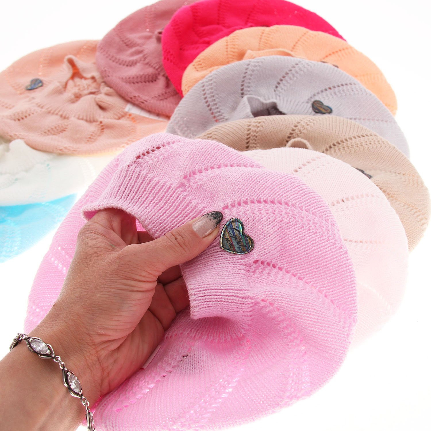 Őszi/tavaszi lány barett bézs Hilda