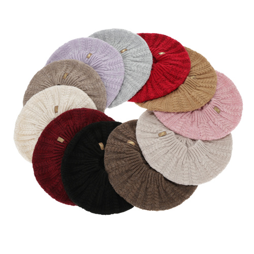 Női téli beret, rózsaszín, merinó gyapjúval, Senja